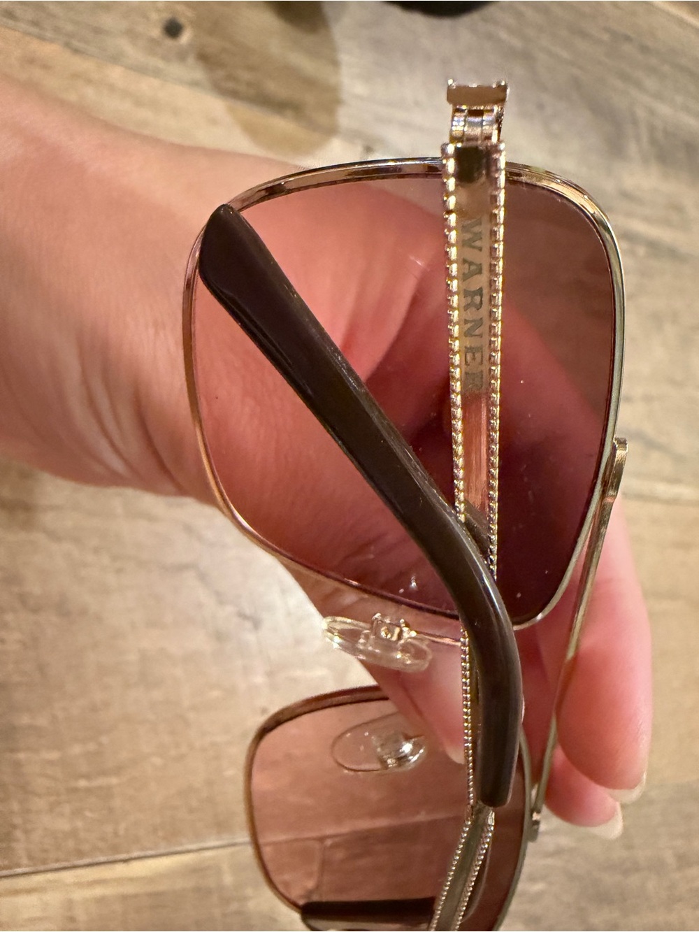 Warner's Gold Frame with Brown Gradient Lenses Sunglasses